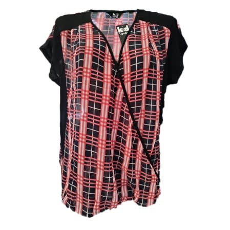 Ladies Sleeveless Chiffon Check  Blouse