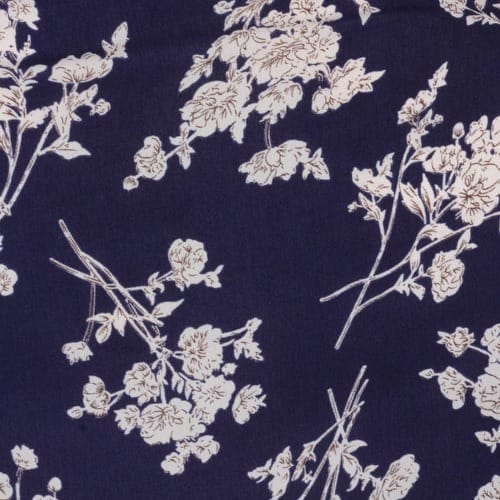 Floral Cotton Long Sleeve Blouse- Blue