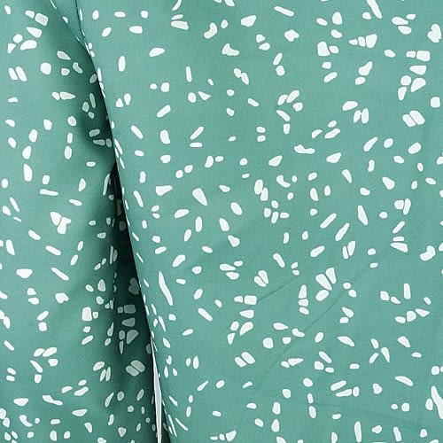 Patch Print Tie Neck Blouse- Green