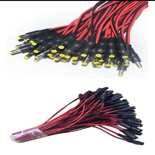 50 Pairs Of Dc Power Jack Connector Cable Male And Female (100 Pieces)