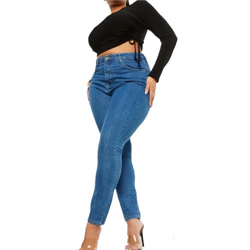 Women High Waisted Stretch Skinny Jeans