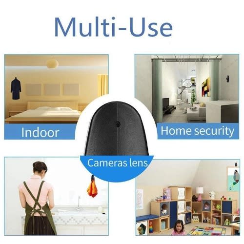 1080P Hanger Hook Mini Spy Camera - DVR Motion Detection - Black