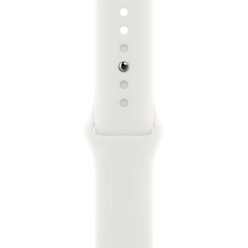 Watch Series 8 GPS 45mm Silver Aluminium Case With Sport Band - White