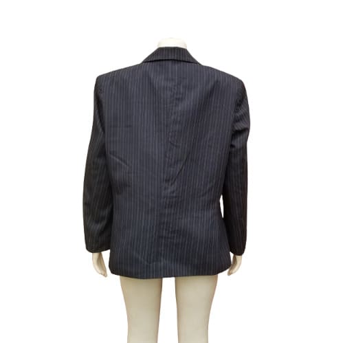 Plus Size Ladies Long Sleeve Stripes Jacket With Full Lining