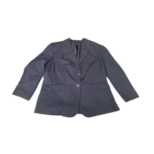 Plus Size Ladies Long Sleeve Stripes Jacket With Full Lining