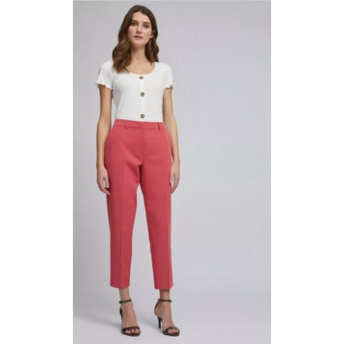 Ladies Ankle Grazer Trouser - Coral