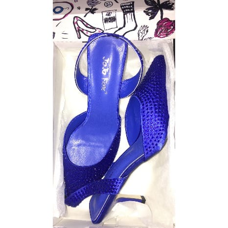 Studded Sling Back Covered Toe Heels