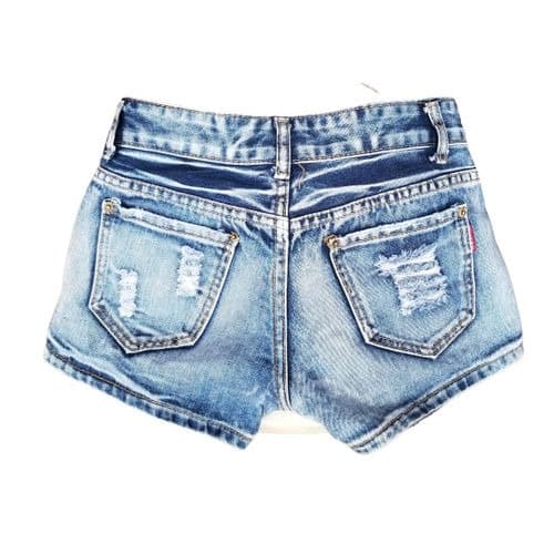 Ladies Denim Bumshort- Blue