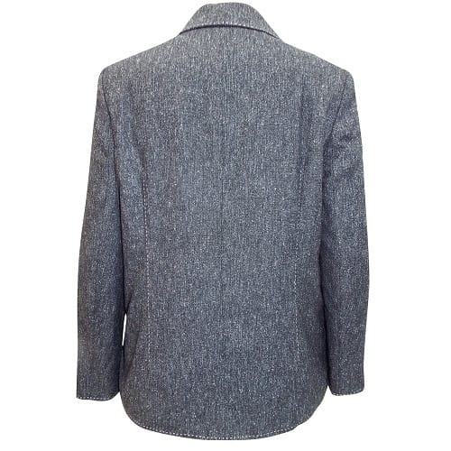 Single Breasted Stitch Seam Jacket - Grey