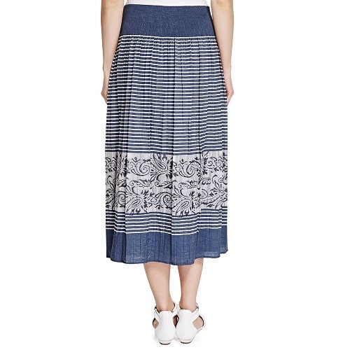 Paisley Print Striped Skirt
