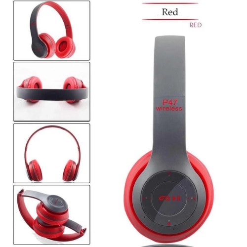 P47 Wireless Bluetooth 5.0 Stereo Overear Foldable Headphones
