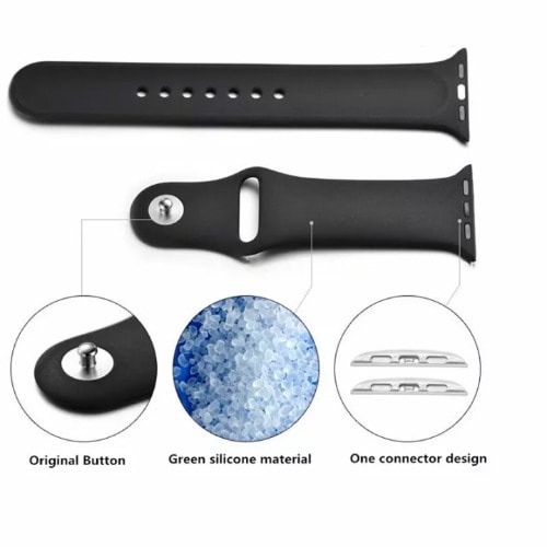 2 In 1 Silicon iWatch Strap With Pouch - 40mm