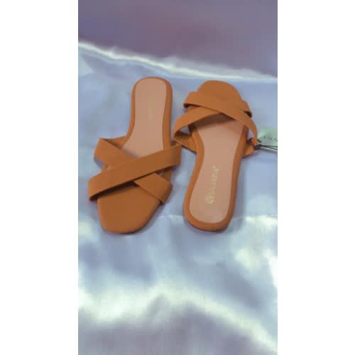 Liliana Ladies Flat Slippers - Brown