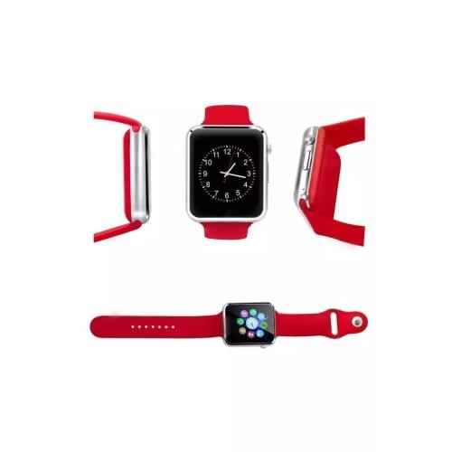 A1 Bluetooth Smart Watches Support Sim & Memory Slot  - Red