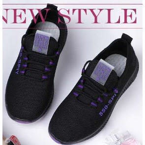 Women's Lightweight Canvas - Black And Purple