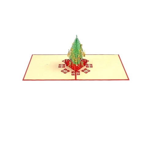 3D Pop-Up Tree Design Christmas Card
