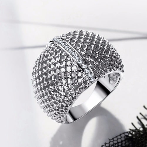 White Zirconia Ring