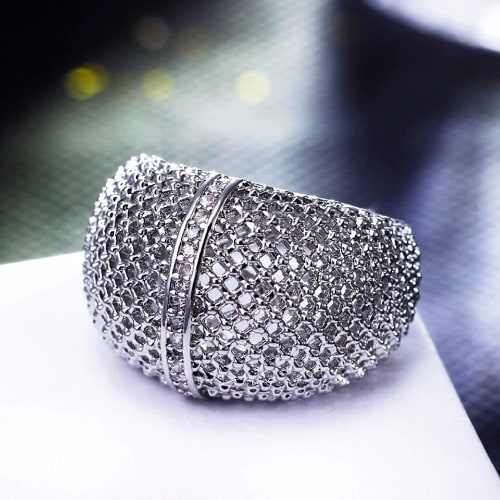 White Zirconia Ring