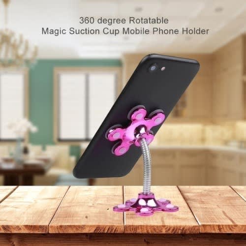 Rotatable Multi-angle Double-sided Suction Phone Holder - Pink