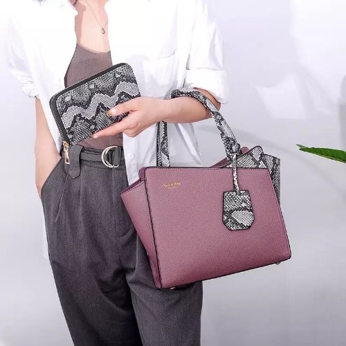 Animal Skin Women Shoulder Handbag