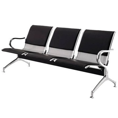 Reception Chair With Black Leather