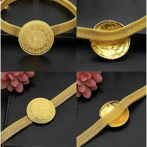 Plated Gold Costume Necklace Jewelry Set