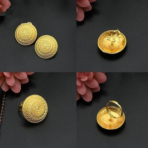 Plated Gold Costume Necklace Jewelry Set