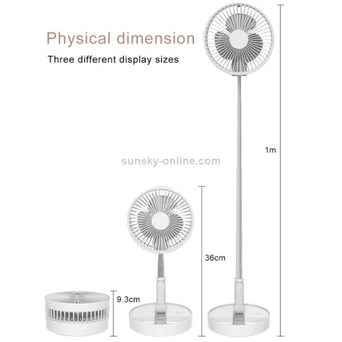 Rechargeable Fan P9 - 7200mAh - White