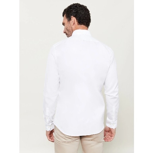 Oxford Selvedge Slim Fit White And Pink Shirt