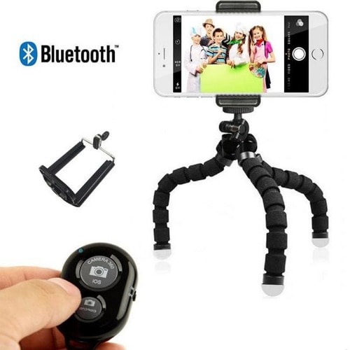 Flexible Phone Holder With Remote Control