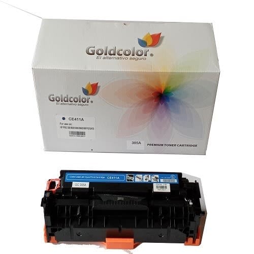 Goldcolor 305a Cyan Toner Cartridge For Hp Replacement