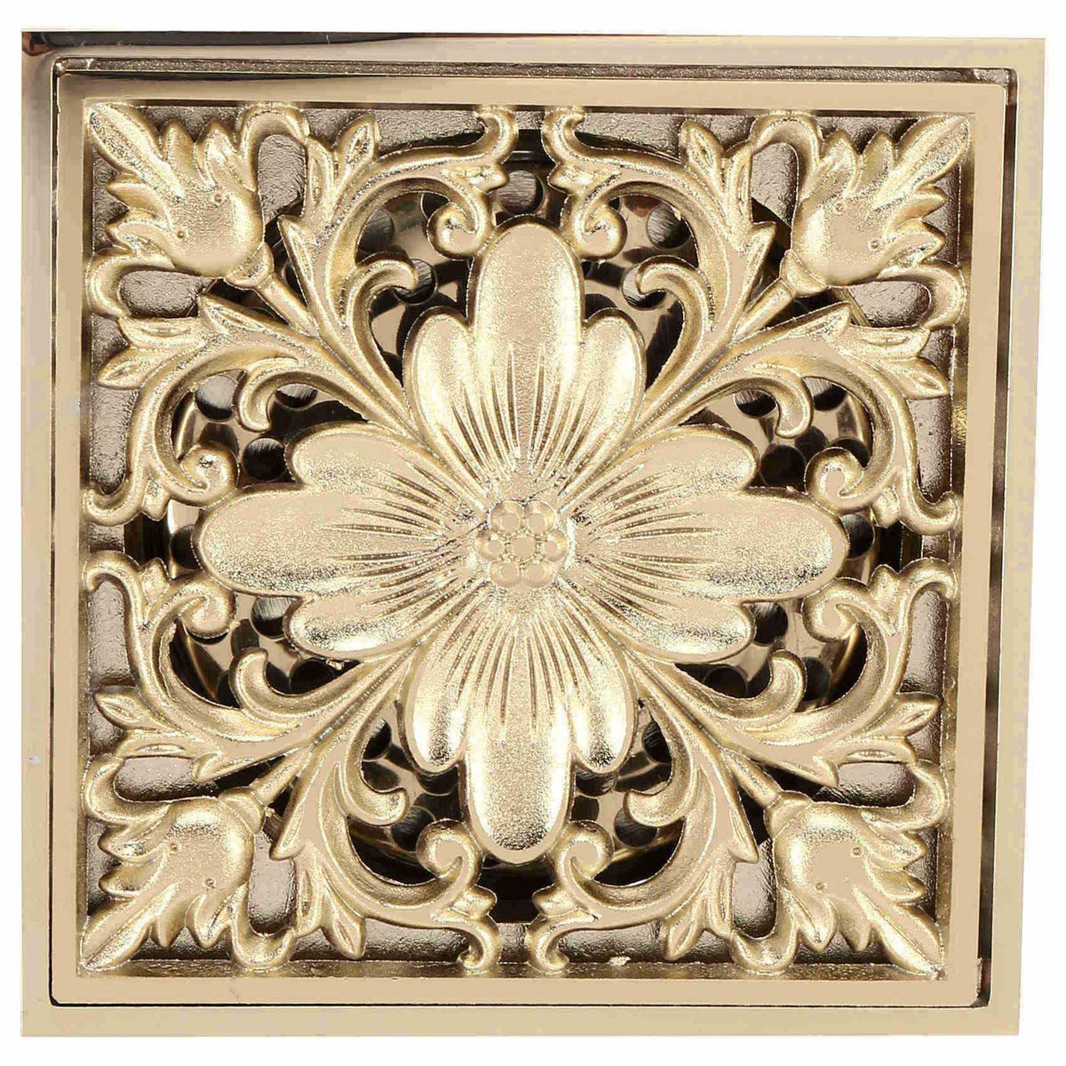 Gold Square Floor Drain Shower Ground Drainer with Strainer