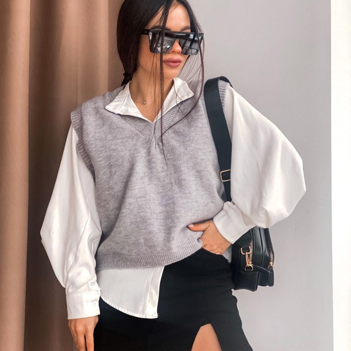 ZHISILAO NEW WINTER WOMAN OF POINT SWEETS Jerseys without sleeves Flojo Informal Ladies Basic Sueter vest chic tops