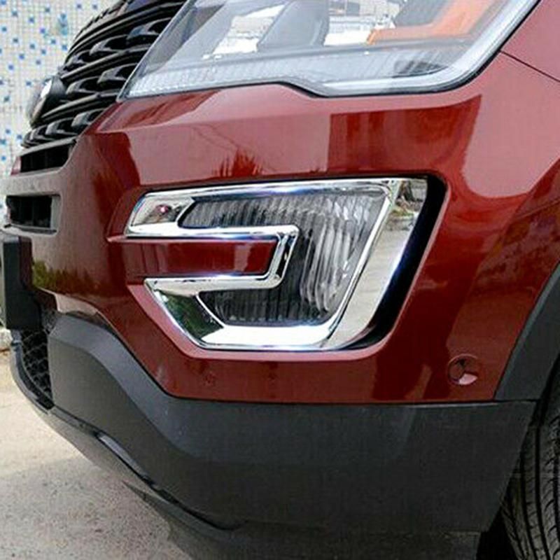 2Pcs Front Fog Lamp Cover Trim for Ford Explorer 2016 -