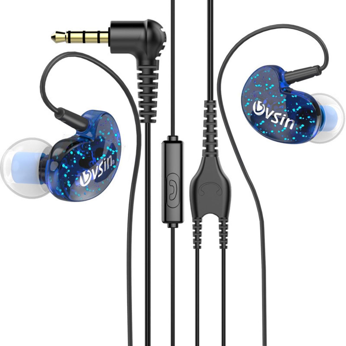 VE007 Sports Headphones In-Ear Earphones With Noise Isolating Earbuds Tangle Free Detachable Cable For IPhone Android MP3 Players BDZ
