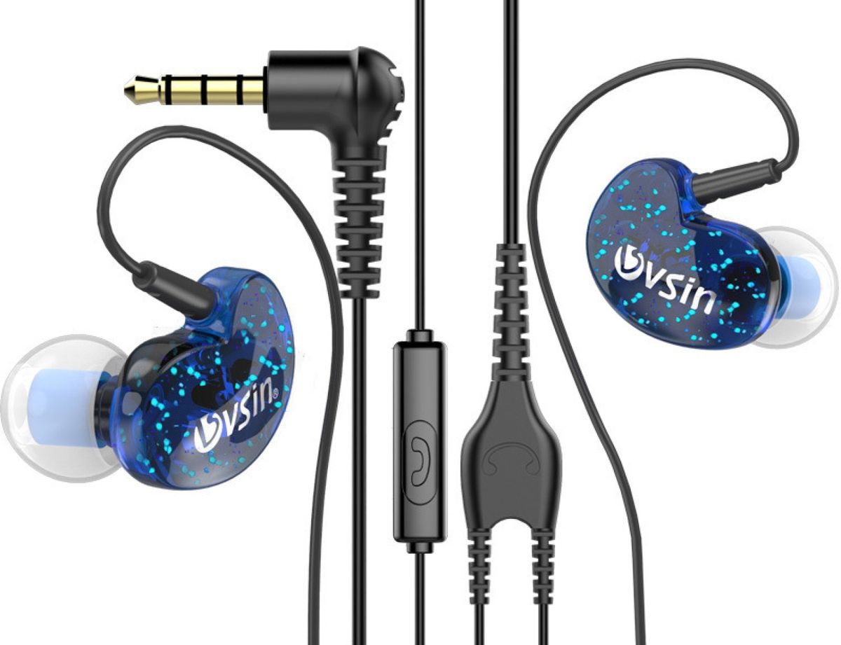 VE007 Sports Headphones In-Ear Earphones With Noise Isolating Earbuds Tangle Free Detachable Cable For IPhone Android MP3 Players BDZ