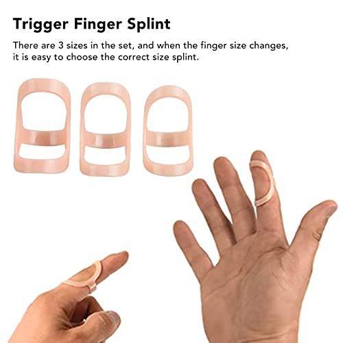 3pcs Finger Splint Joint Fixing Support Lightweight Plastic Finger Protector For Trigger Finger