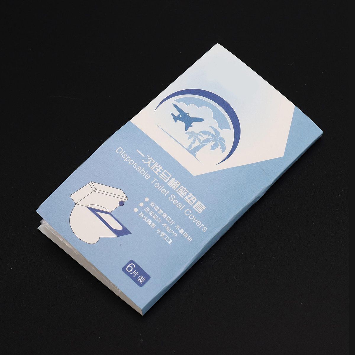 1 bag (6pcs) Disposable Travel Safety PE Plastic Toilet Seat Cover Mat Cushion Maternity Waterproof Antibacterial Potty Pad