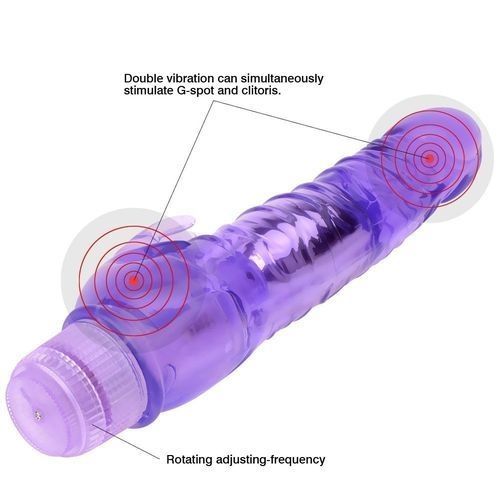 Quality Pleasuring Rabbit Dildo Sex Toy Vibrator With Clitoris & Gspot Stimulator.PURPLE. Feel The Fun!