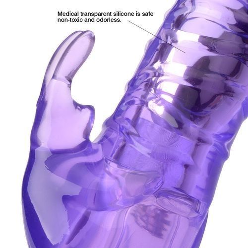 Quality Pleasuring Rabbit Dildo Sex Toy Vibrator With Clitoris & Gspot Stimulator.PURPLE. Feel The Fun!