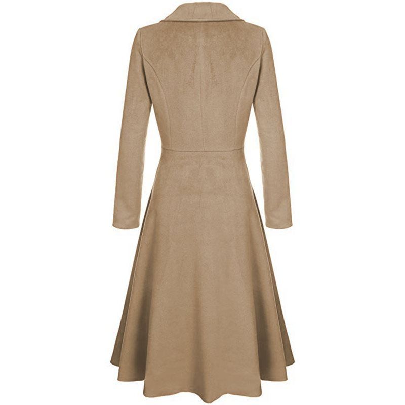 Winter Wool Warm Casual Office Ladies Over Size Women Long Trench Coats Slim