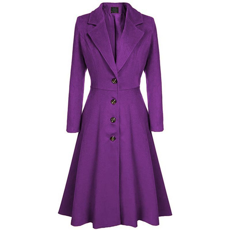 Winter Wool Warm Casual Office Ladies Over Size Women Long Trench Coats Slim