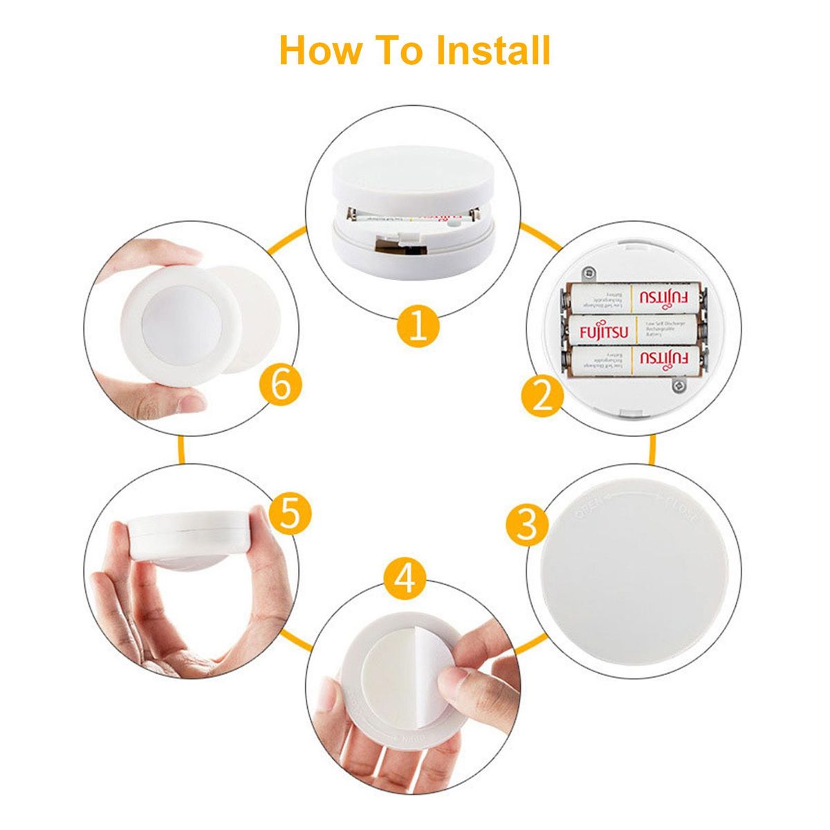 16 Colors Changing RGB LEDs Under Cabinet Lamp Puck Light 6 PCS with 2 * Controller 10 Levels Brightness Adjustable Dimmable 120Mins Timing Supported 16 Colors Changing/ Flash/ Fade 2 Lighting Modes 3* AAA  Operated Powered f