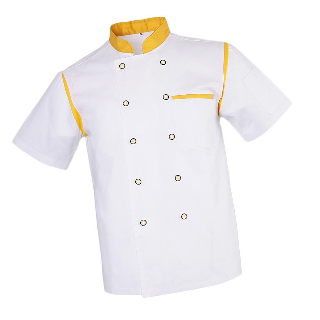Men's Women's Chef Jacket Baker Jacket Chef Shirt Chef's 3XL Yellow