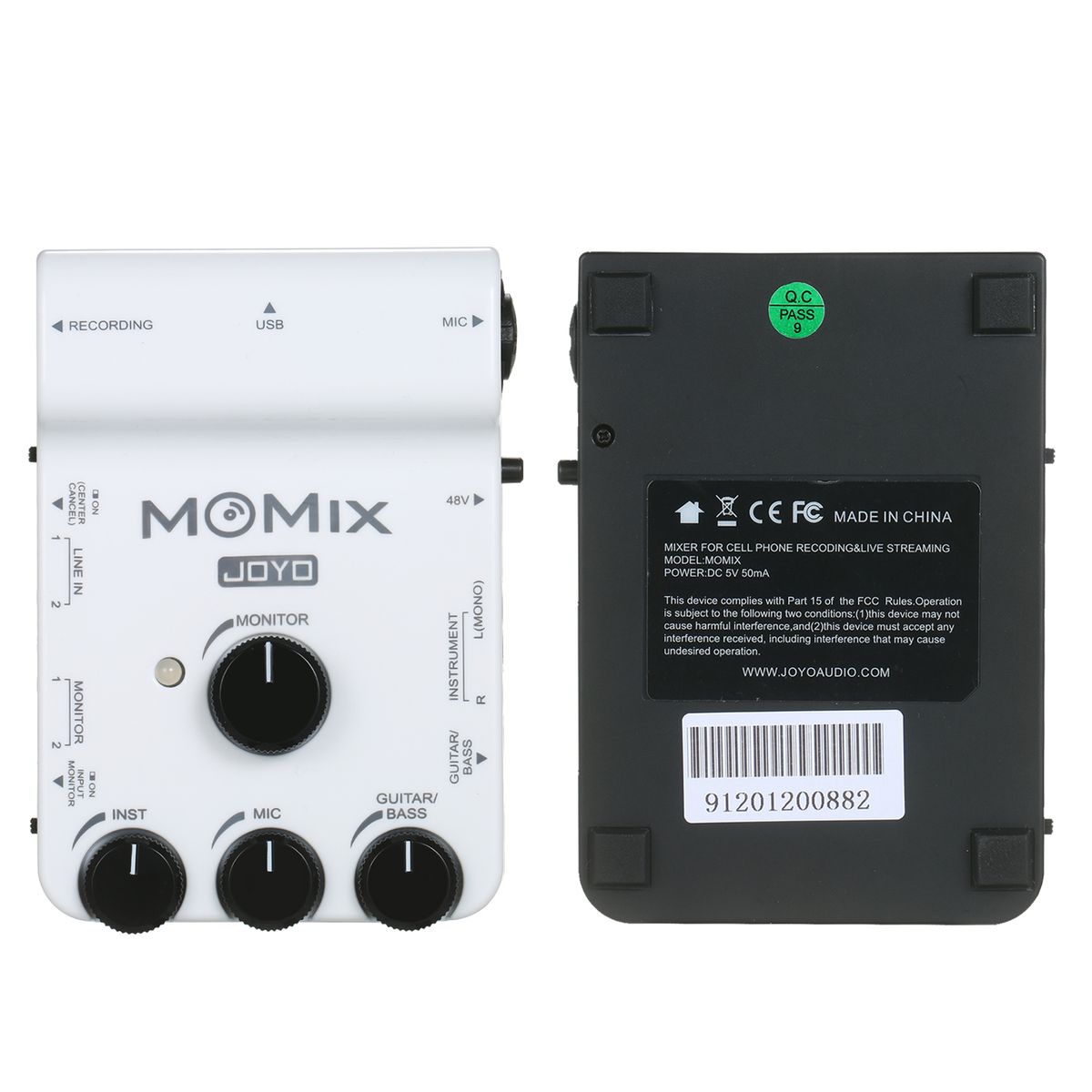 MOMIX USB Audio Interface Mixer Portable Audio Mixer
