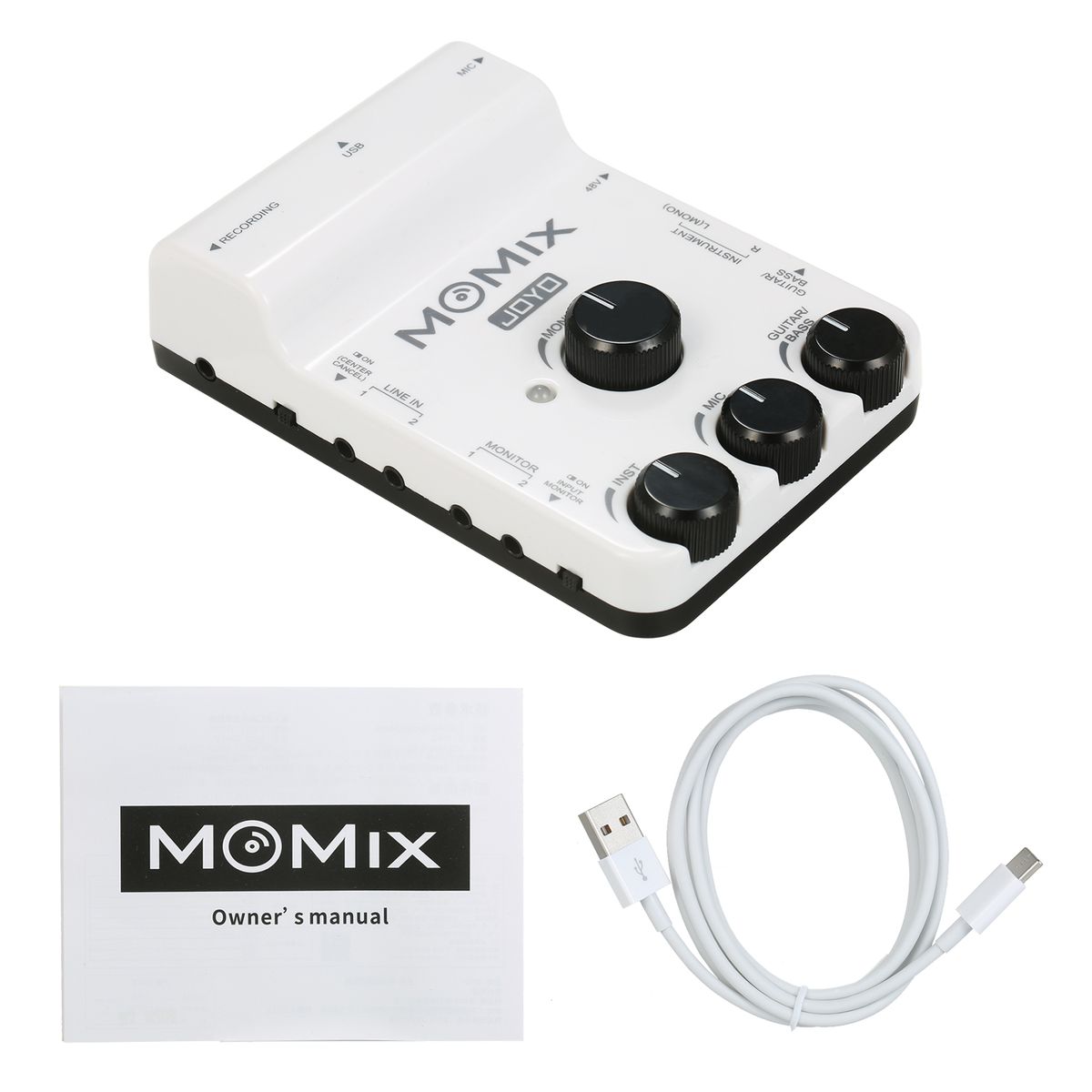 MOMIX USB Audio Interface Mixer Portable Audio Mixer