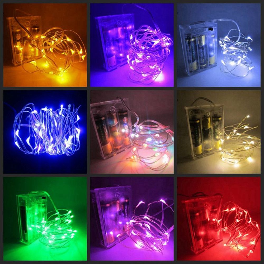 10M 5M 2M 1M 3XAA Battery LED String Lights For Xmas