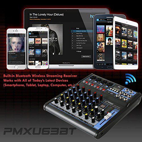 Pyle Professional Audio Mixer Sound Board Console  Desk Syst