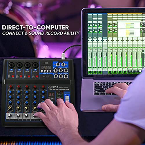 Pyle Professional Audio Mixer Sound Board Console  Desk Syst