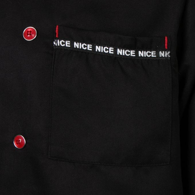 Men's Women's Long Sleeve Chef Jacket Coat Food Service XXXL Black